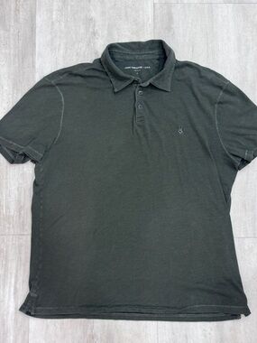 John Varvatos Olive Green Polo Shirt with Subtle Logo
